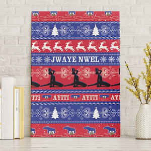 Afro Haiti Christmas Canvas Wall Art Jwaye Nwel Ayiti Neg Marron Veve Vodou - African Pride