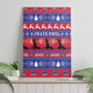 Afro Haiti Christmas Canvas Wall Art Jwaye Nwel Ayiti Neg Marron Veve Vodou - African Pride