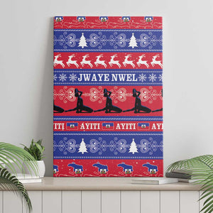 Afro Haiti Christmas Canvas Wall Art Jwaye Nwel Ayiti Neg Marron Veve Vodou - African Pride