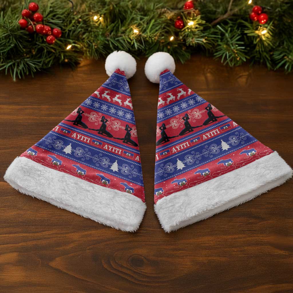 Afro Haiti Christmas Santa Hat Jwaye Nwel Ayiti Neg Marron Veve Vodou - African Pride