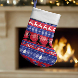 Afro Haiti Christmas Stocking Jwaye Nwel Ayiti Neg Marron Veve Vodou - African Pride