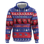Afro Haiti Christmas Hoodie Jwaye Nwel Ayiti Neg Marron Veve Vodou - African Pride