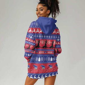 Afro Haiti Christmas Hoodie Dress Jwaye Nwel Ayiti Neg Marron Veve Vodou - African Pride