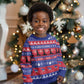 Afro Haiti Christmas Kid Ugly Christmas Sweater Jwaye Nwel Ayiti Neg Marron Veve Vodou - African Pride