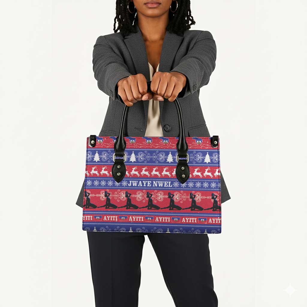 Haiti Christmas Leather Bag Jwaye Nwel Ayiti Neg Marron Veve Vodou