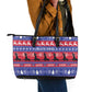 Afro Haiti Christmas Leather Tote Bag Jwaye Nwel Ayiti Neg Marron Veve Vodou - African Pride