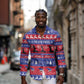 Afro Haiti Christmas Long Sleeve Button Shirt Jwaye Nwel Ayiti Neg Marron Veve Vodou - African Pride