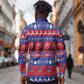 Afro Haiti Christmas Long Sleeve Button Shirt Jwaye Nwel Ayiti Neg Marron Veve Vodou - African Pride