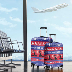 Afro Haiti Christmas Luggage Cover Jwaye Nwel Ayiti Neg Marron Veve Vodou - African Pride