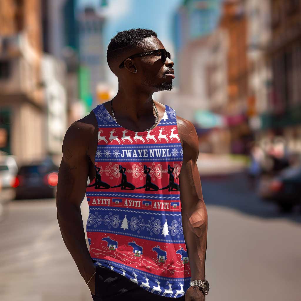 Afro Haiti Christmas Men Tank Top Jwaye Nwel Ayiti Neg Marron Veve Vodou - African Pride