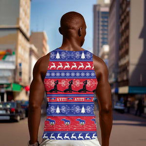 Afro Haiti Christmas Men Tank Top Jwaye Nwel Ayiti Neg Marron Veve Vodou - African Pride