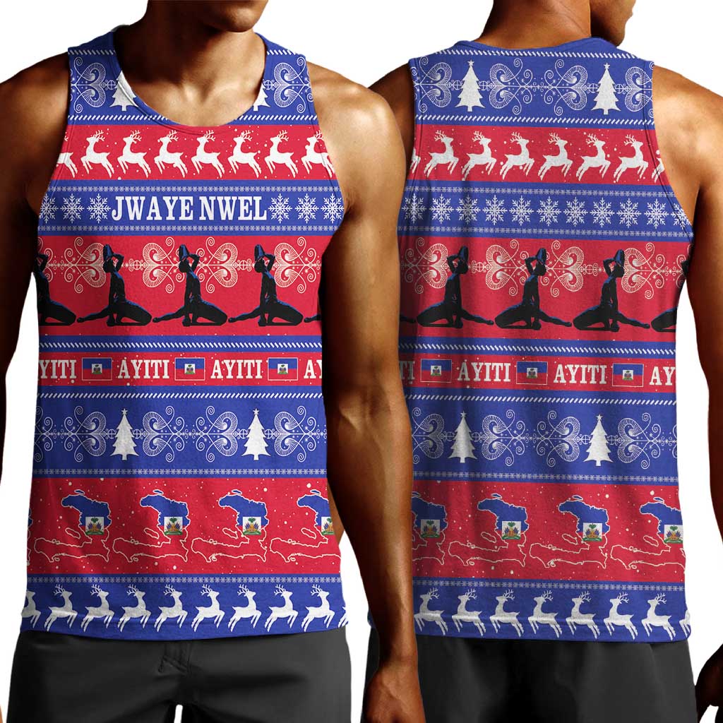 Afro Haiti Christmas Men Tank Top Jwaye Nwel Ayiti Neg Marron Veve Vodou - African Pride
