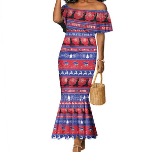 Afro Haiti Christmas Mermaid Dress Jwaye Nwel Ayiti Neg Marron Veve Vodou LT14