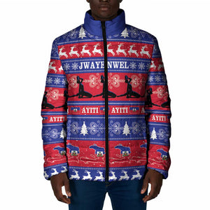 Haiti Christmas Padded Jacket Jwaye Nwel Ayiti Neg Marron Veve Vodou