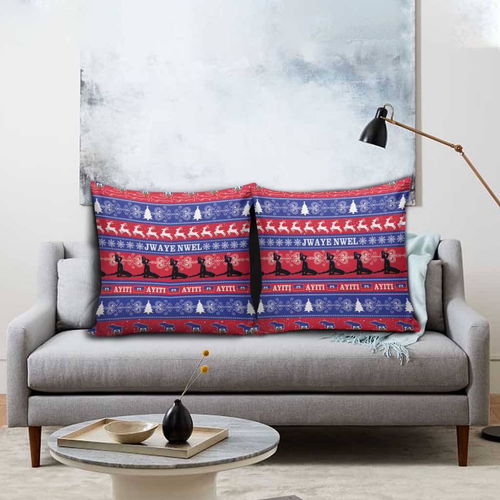 Haiti Christmas Pillow Cover Jwaye Nwel Ayiti Neg Marron Veve Vodou