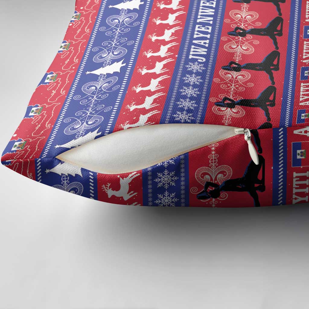 Haiti Christmas Pillow Cover Jwaye Nwel Ayiti Neg Marron Veve Vodou