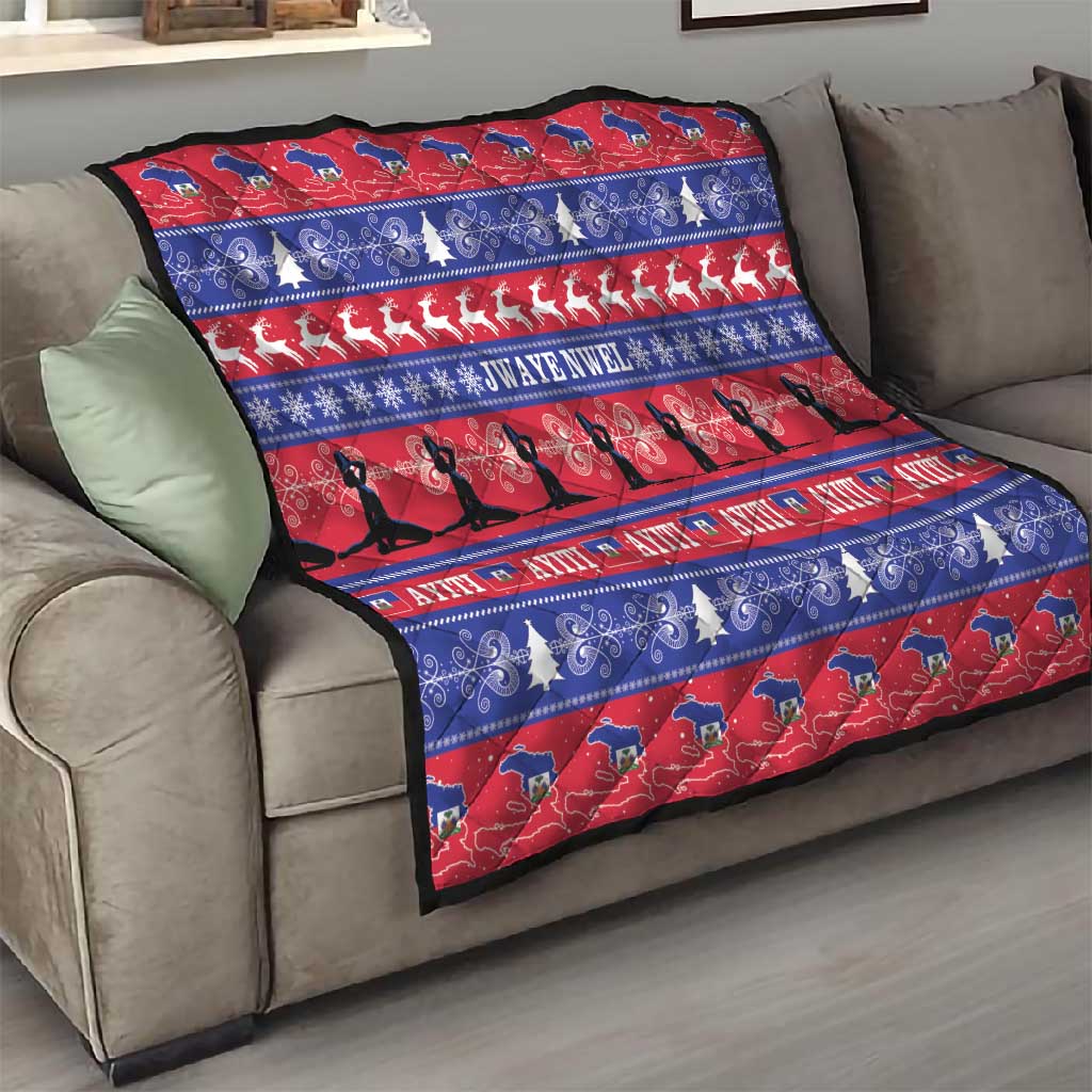 Afro Haiti Christmas Quilt Jwaye Nwel Ayiti Neg Marron Veve Vodou - African Pride
