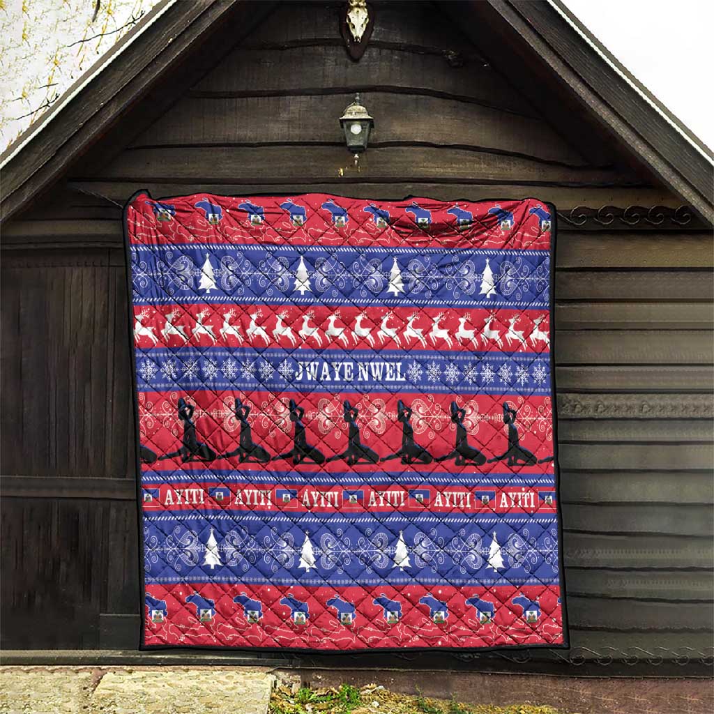 Afro Haiti Christmas Quilt Jwaye Nwel Ayiti Neg Marron Veve Vodou - African Pride