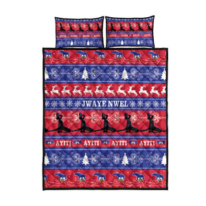 Afro Haiti Christmas Quilt Bed Set Jwaye Nwel Ayiti Neg Marron Veve Vodou - African Pride