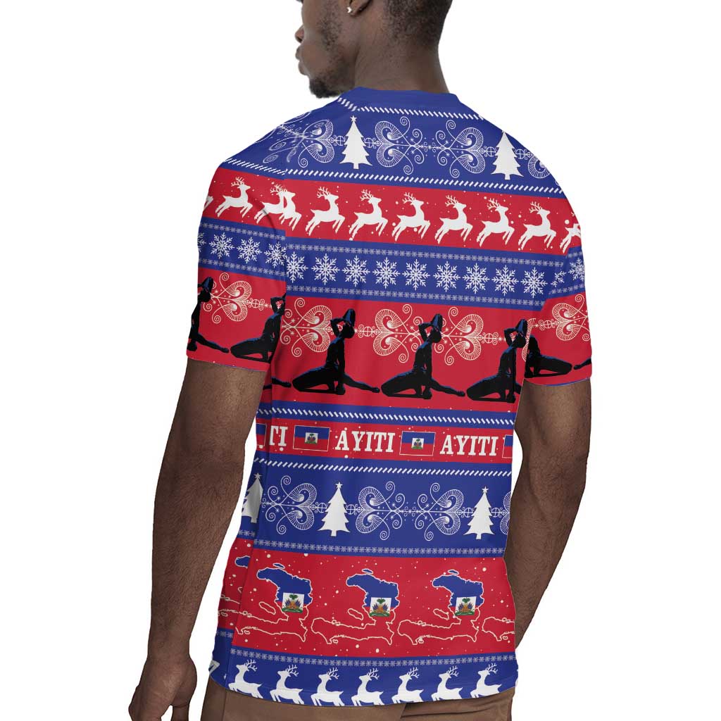 Afro Haiti Christmas Rugby Jersey Jwaye Nwel Ayiti Neg Marron Veve Vodou LT14