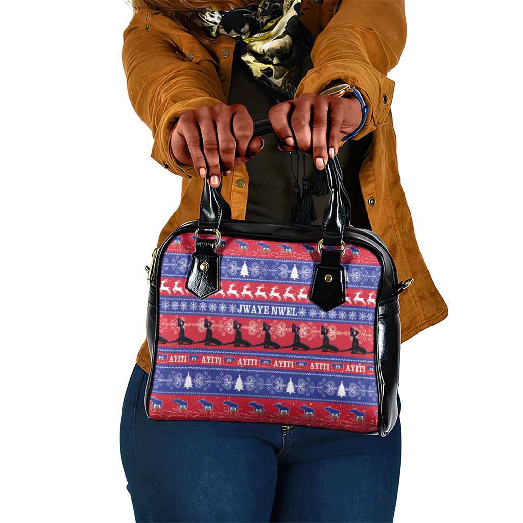 Afro Haiti Christmas Shoulder Handbag Jwaye Nwel Ayiti Neg Marron Veve Vodou - African Pride