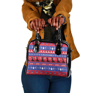 Afro Haiti Christmas Shoulder Handbag Jwaye Nwel Ayiti Neg Marron Veve Vodou - African Pride