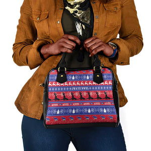 Afro Haiti Christmas Shoulder Handbag Jwaye Nwel Ayiti Neg Marron Veve Vodou - African Pride