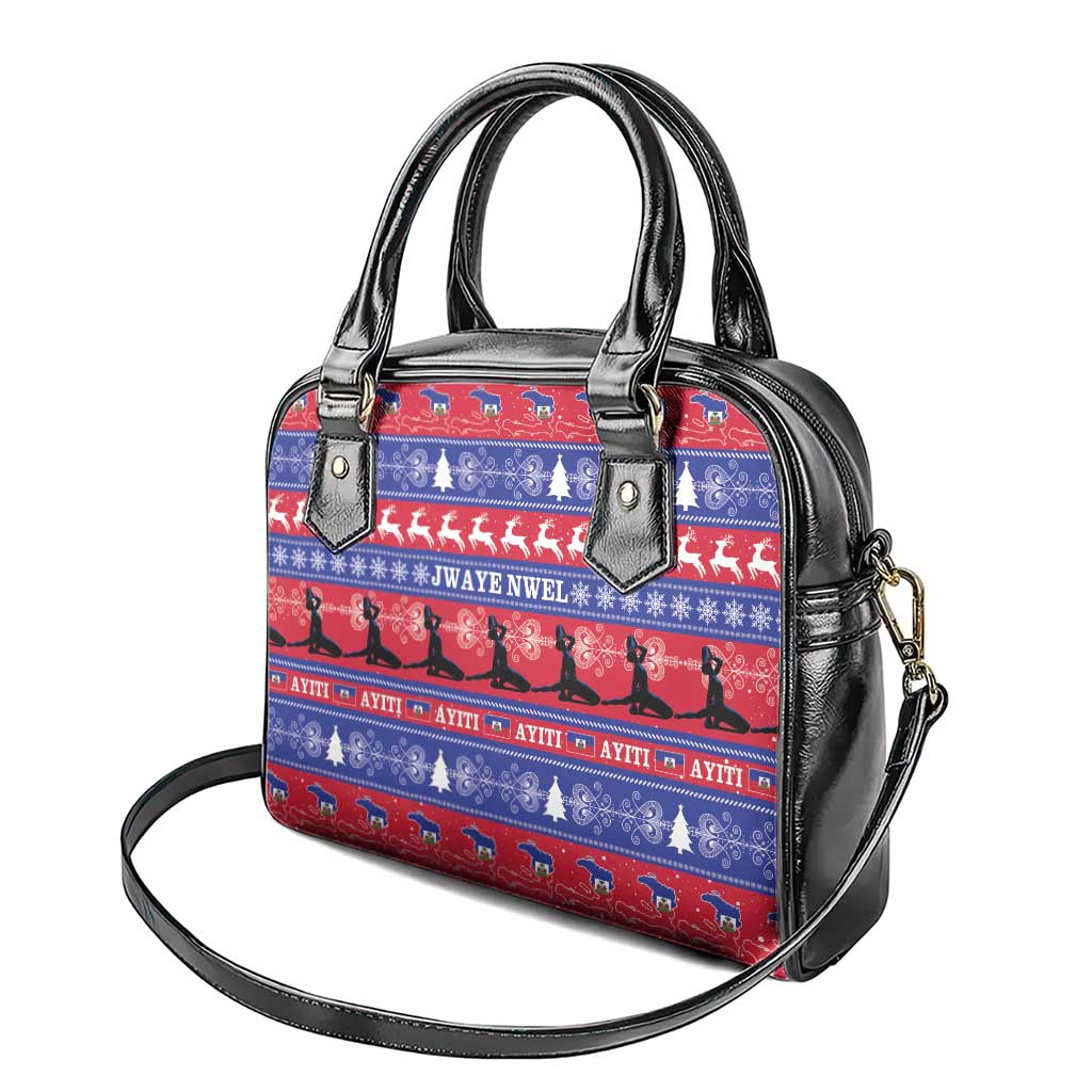 Afro Haiti Christmas Shoulder Handbag Jwaye Nwel Ayiti Neg Marron Veve Vodou - African Pride