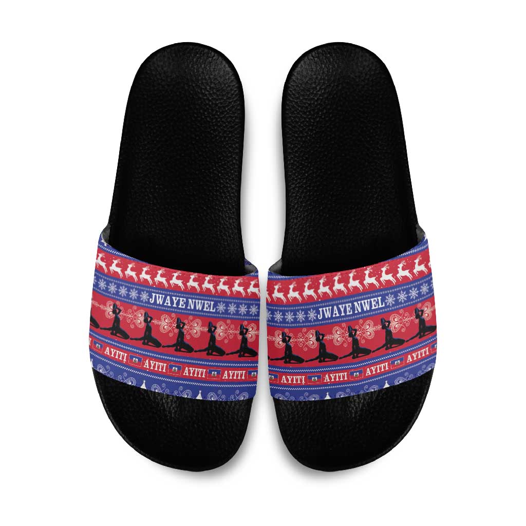 Haiti Christmas Slide Sandals Jwaye Nwel Ayiti Neg Marron Veve Vodou