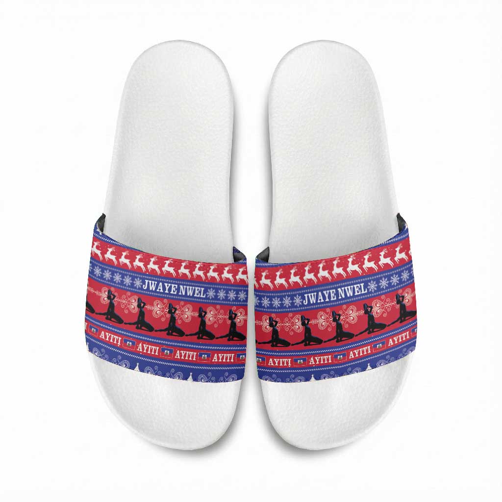 Haiti Christmas Slide Sandals Jwaye Nwel Ayiti Neg Marron Veve Vodou