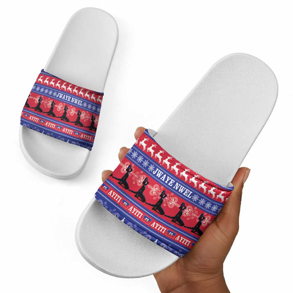 Haiti Christmas Slide Sandals Jwaye Nwel Ayiti Neg Marron Veve Vodou
