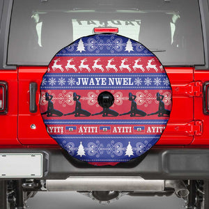 Afro Haiti Christmas Spare Tire Cover Jwaye Nwel Ayiti Neg Marron Veve Vodou - African Pride