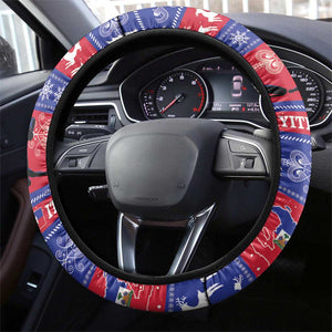 Afro Haiti Christmas Steering Wheel Cover Jwaye Nwel Ayiti Neg Marron Veve Vodou - African Pride