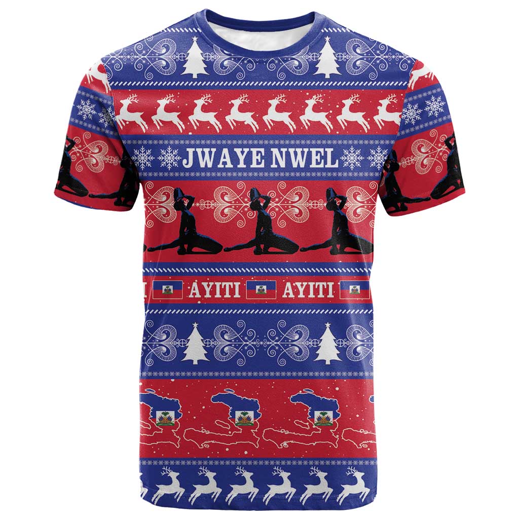 Afro Haiti Christmas T shirt Jwaye Nwel Ayiti Neg Marron Veve Vodou LT14