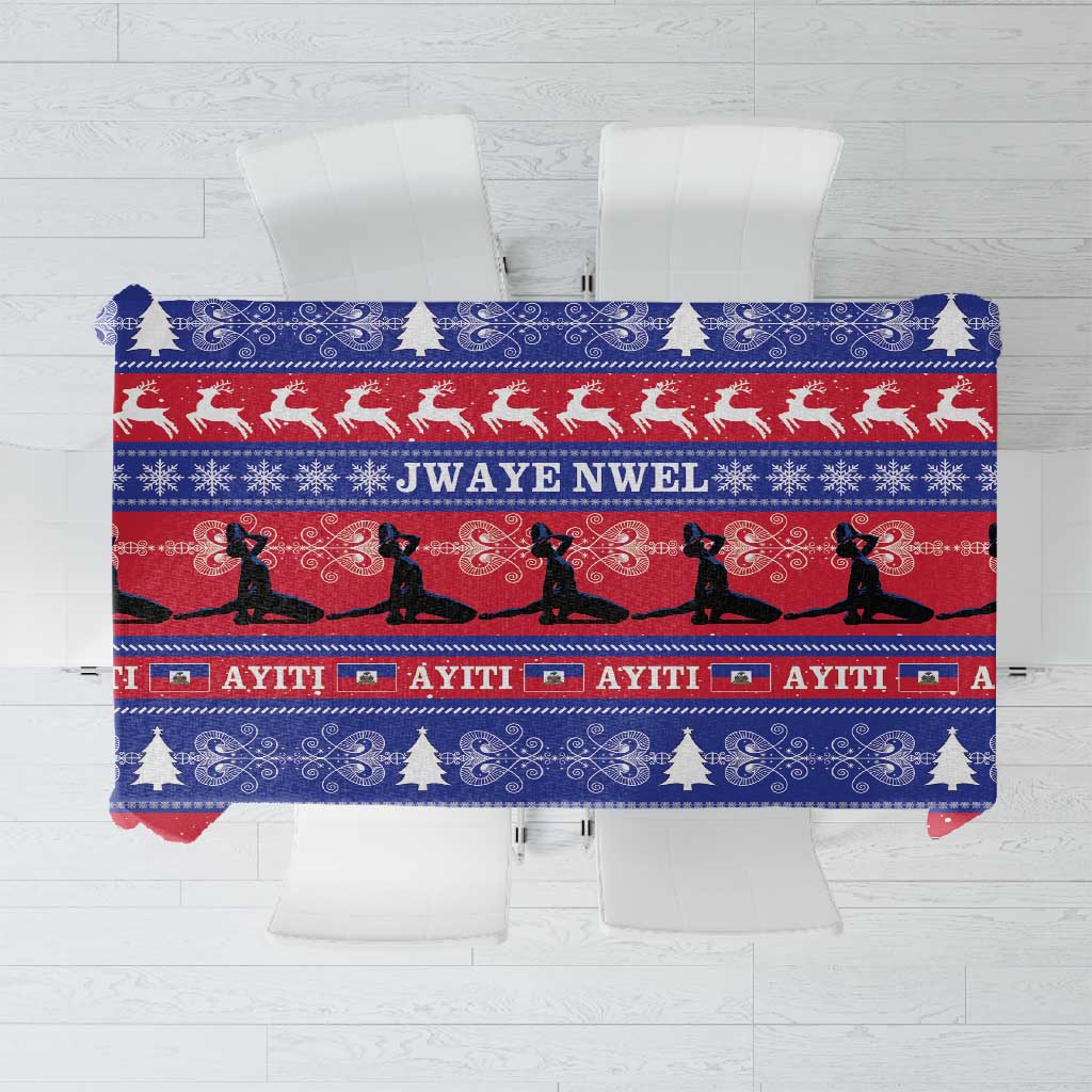 Afro Haiti Christmas Tablecloth Jwaye Nwel Ayiti Neg Marron Veve Vodou - African Pride