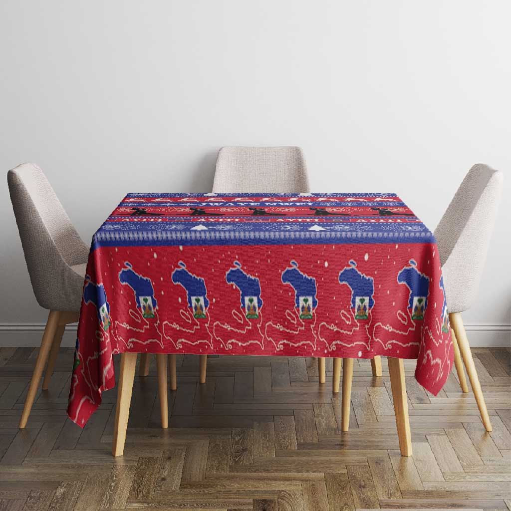 Afro Haiti Christmas Tablecloth Jwaye Nwel Ayiti Neg Marron Veve Vodou - African Pride