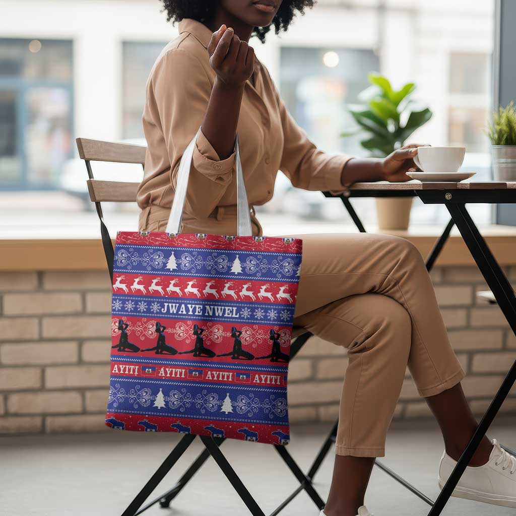 Haiti Christmas Tote Bag Jwaye Nwel Ayiti Neg Marron Veve Vodou