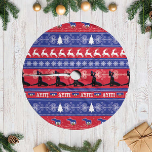 Afro Haiti Christmas Tree Skirt Jwaye Nwel Ayiti Neg Marron Veve Vodou - African Pride