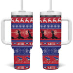 Afro Haiti Christmas Tumbler With Handle Jwaye Nwel Ayiti Neg Marron Veve Vodou - African Pride