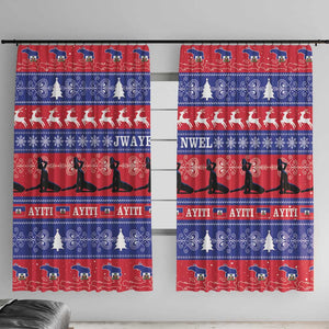 Afro Haiti Christmas Window Curtain Jwaye Nwel Ayiti Neg Marron Veve Vodou - African Pride