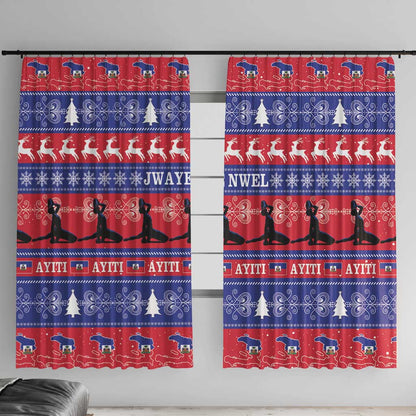 Afro Haiti Christmas Window Curtain Jwaye Nwel Ayiti Neg Marron Veve Vodou - African Pride
