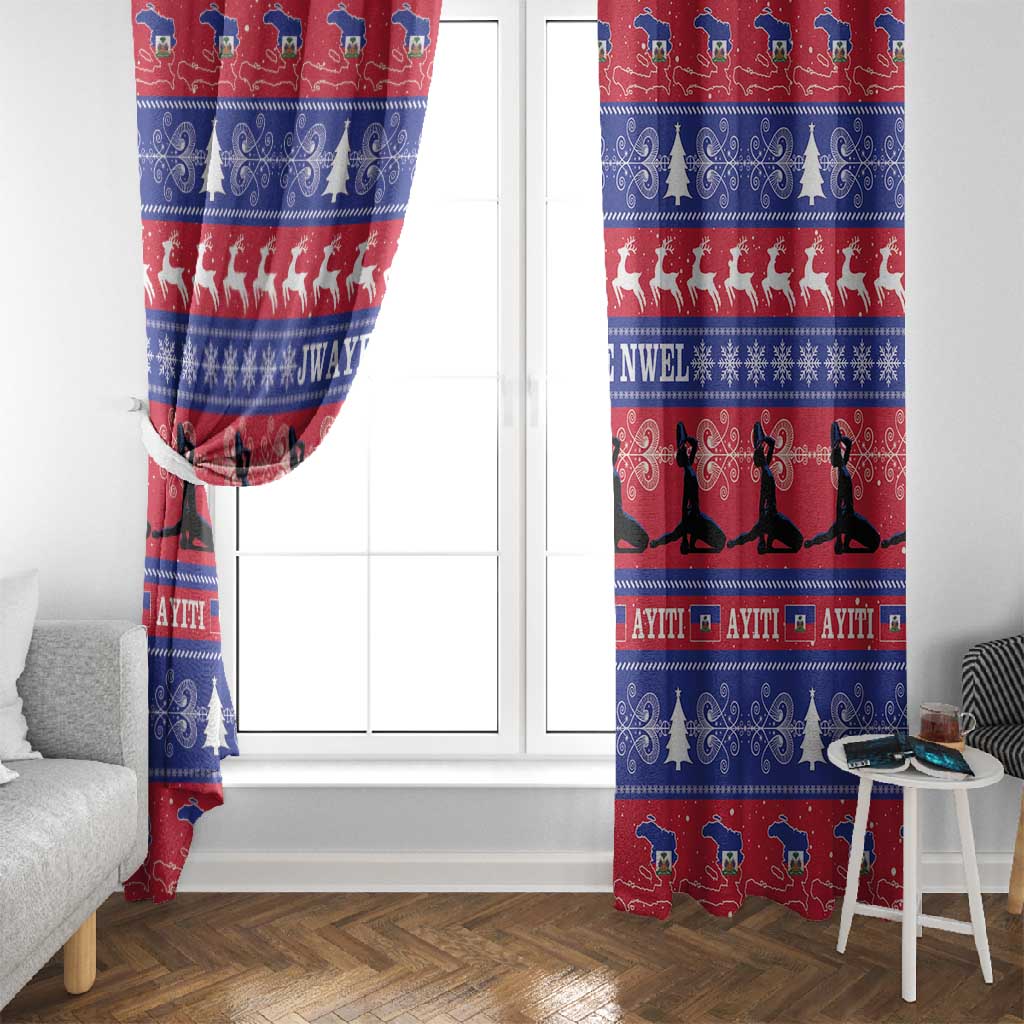 Afro Haiti Christmas Window Curtain Jwaye Nwel Ayiti Neg Marron Veve Vodou - African Pride