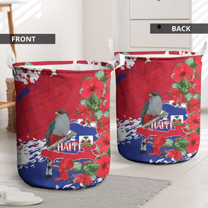 Afro Haiti Independence Day Laundry Basket 1804 Proud Ayiti Map Hispaniolan Trogon - African Pride