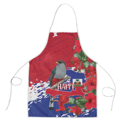 Haiti Independence Day Apron 1804 Proud Ayiti Map Hispaniolan Trogon