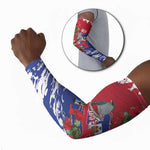 Haiti Independence Day Arm Sleeves 1804 Proud Ayiti Map Hispaniolan Trogon