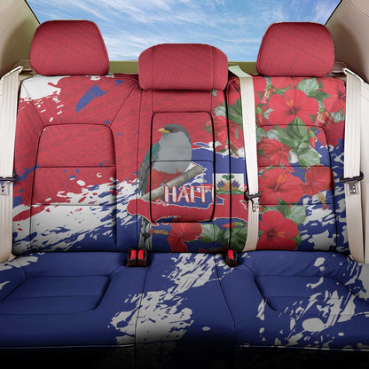 Afro Haiti Independence Day Back Car Seat Cover 1804 Proud Ayiti Map Hispaniolan Trogon - African Pride