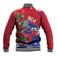 Afro Haiti Independence Day Baseball Jacket 1804 Proud Ayiti Map Hispaniolan Trogon - African Pride