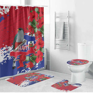 Haiti Independence Day Bathroom Set 1804 Proud Ayiti Map Hispaniolan Trogon