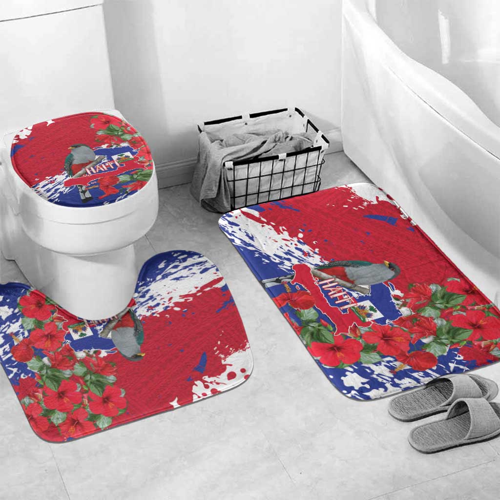 Haiti Independence Day Bathroom Set 1804 Proud Ayiti Map Hispaniolan Trogon