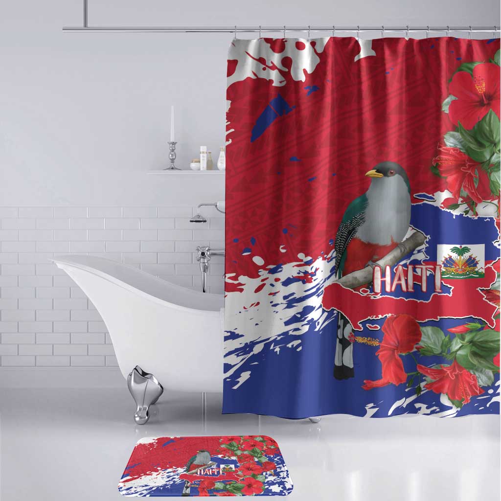 Haiti Independence Day Bathroom Set 1804 Proud Ayiti Map Hispaniolan Trogon